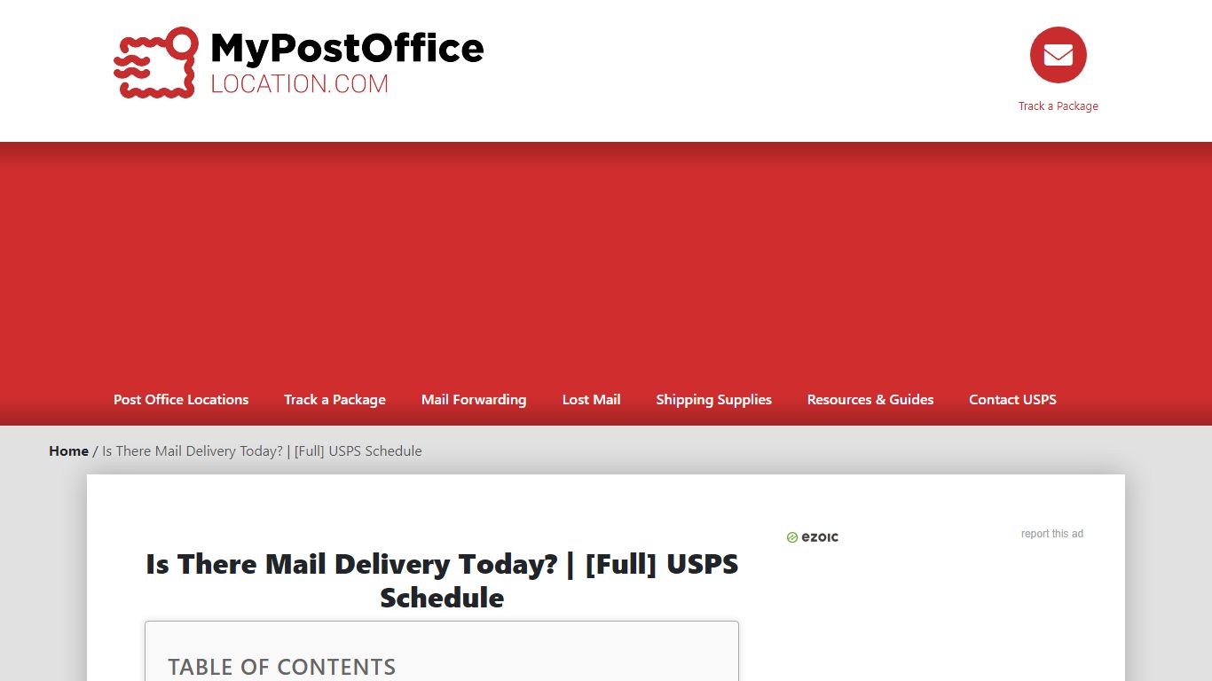 Is There Mail Delivery Today? | [Full] USPS Schedule - My Post Office ...